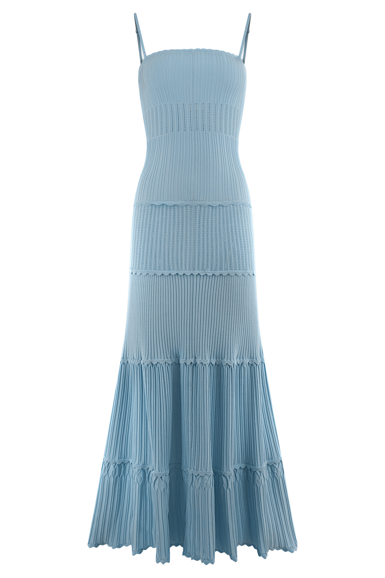 Finley Pointelle Knit Maxi Dress - Cornflower Blue