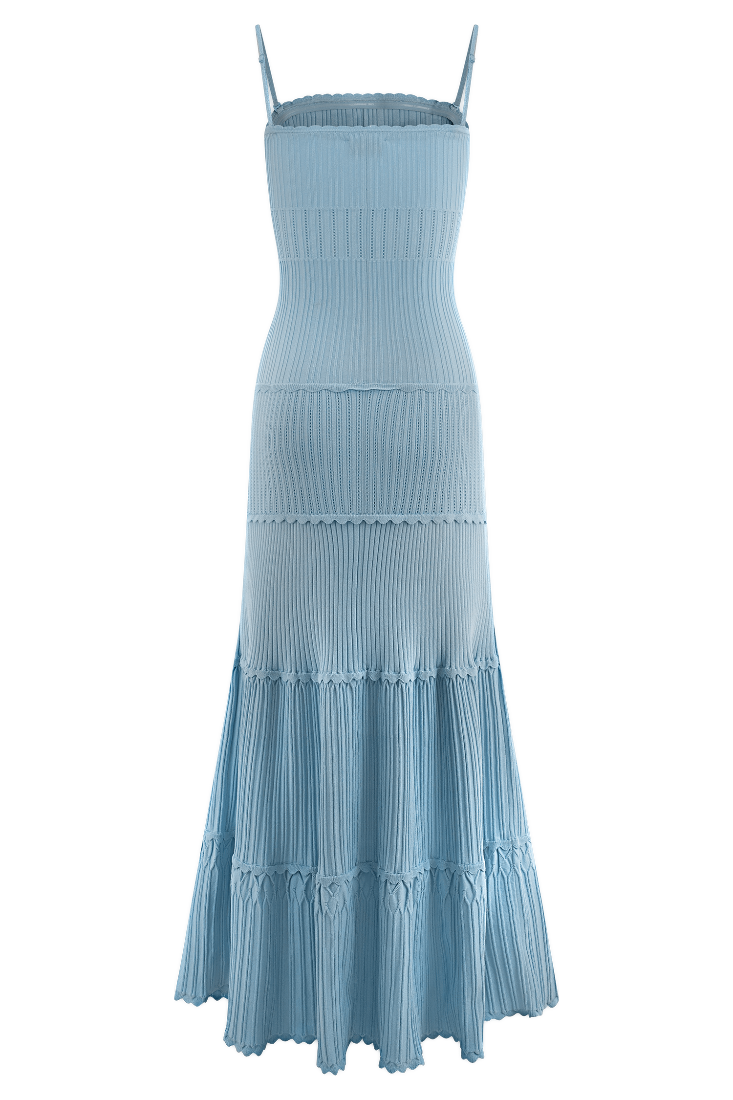 Finley Pointelle Knit Maxi Dress - Cornflower Blue