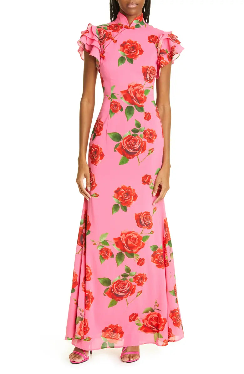 Sylvie Rose Ruffle Maxi Dress