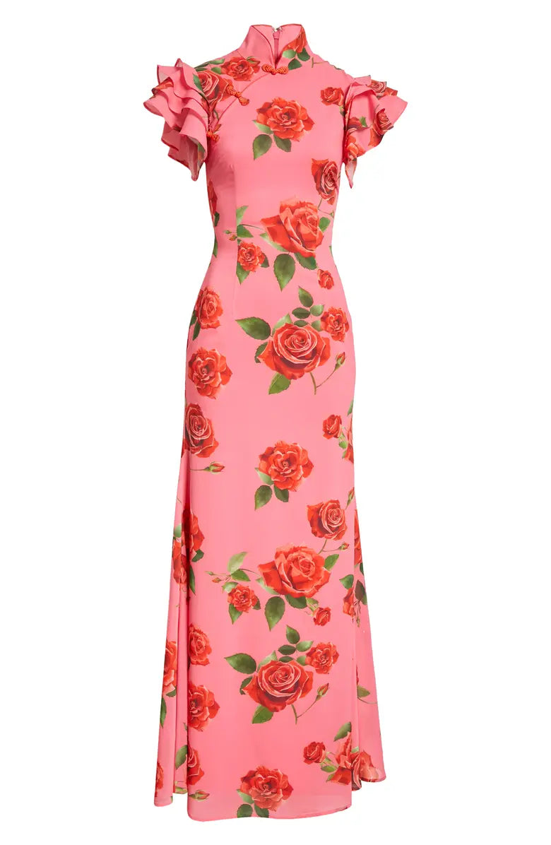 Sylvie Rose Ruffle Maxi Dress